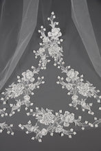 Load image into Gallery viewer, Bridal Apparel Sparkling Floral Lace Train Veil || CGC546C
