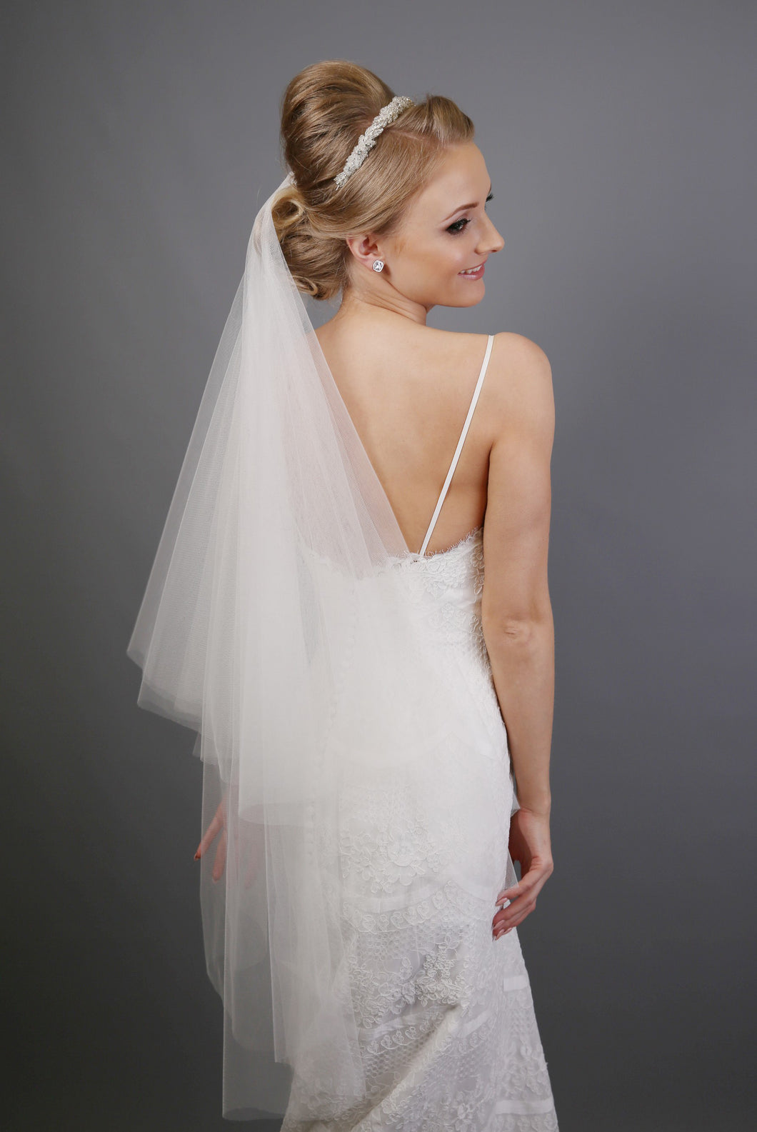 Bridal Apparel Faux Silk Italian Tulle Cut Edge Veil || CGACT301