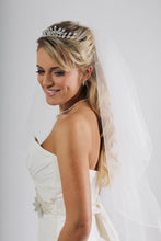 Load image into Gallery viewer, Bridal Apparel Crystal and Pearl Fine Edge Veil || CGAF004

