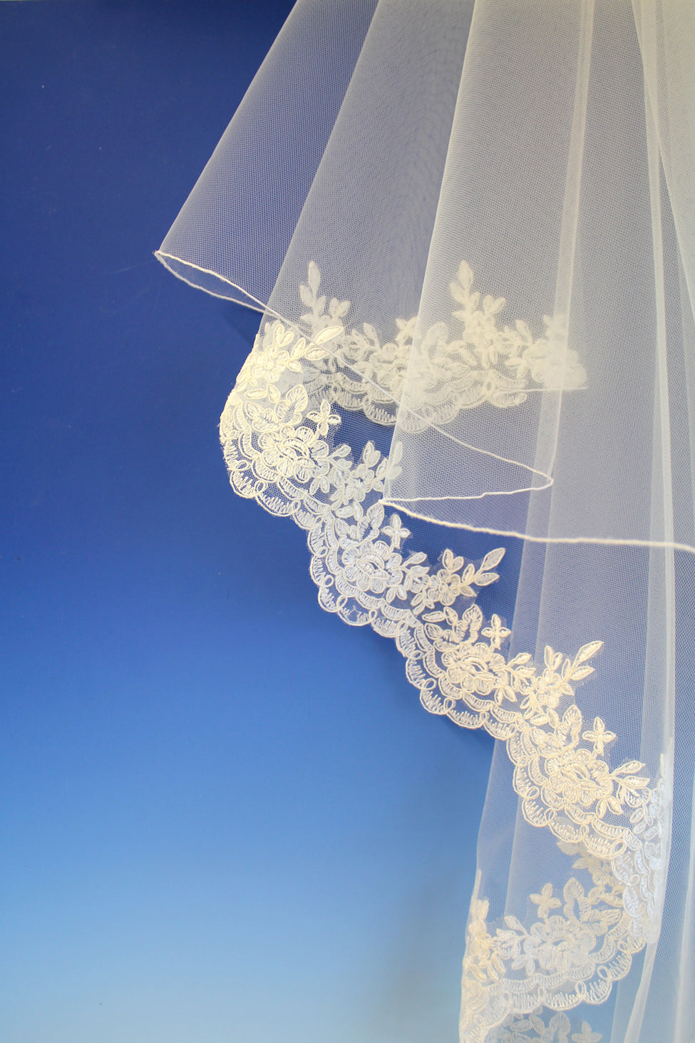 Bridal Apparel Corded Edge Lace Veil || CGAL050