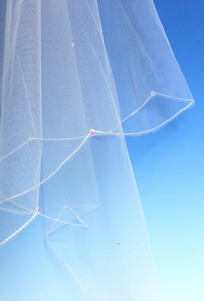Bridal Apparel Crystal Scatter Veil || CGC185B
