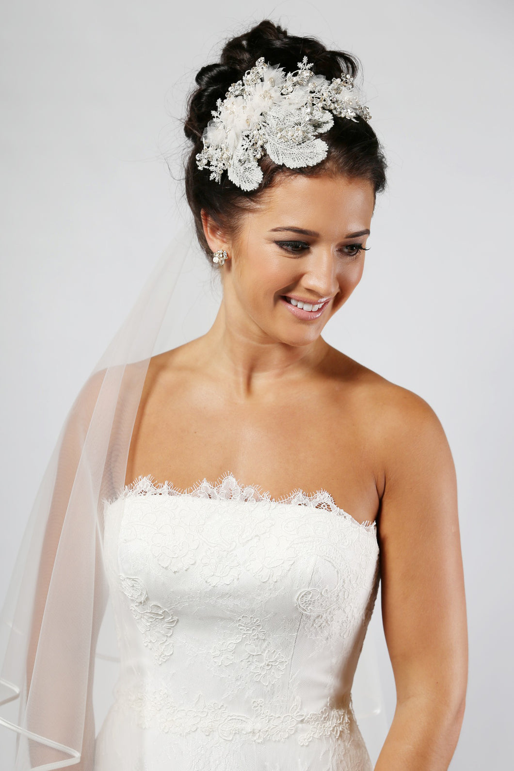 Bridal Apparel Soft Italian Tulle Veil with Ribbon Edge || CGC458B