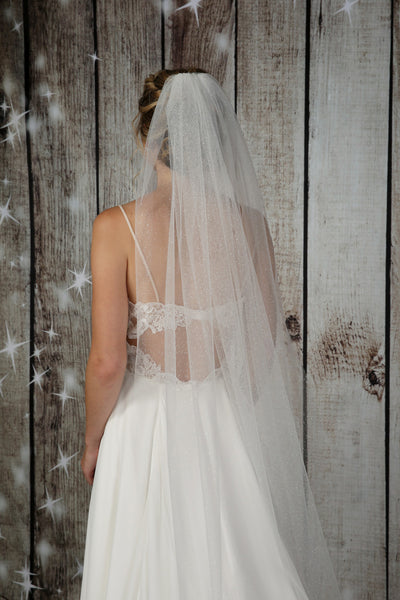 Bridal Apparel Glitter Tulle Veil || CGC577A